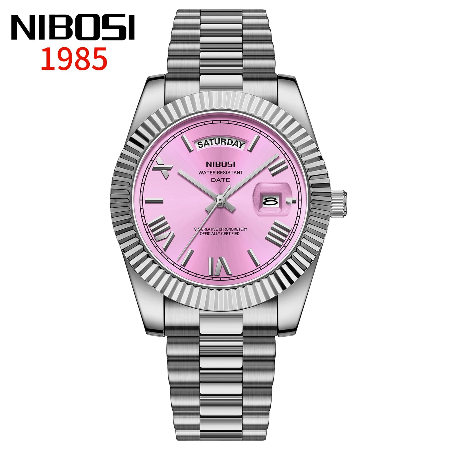 NIBOSI Bright Pink Watch