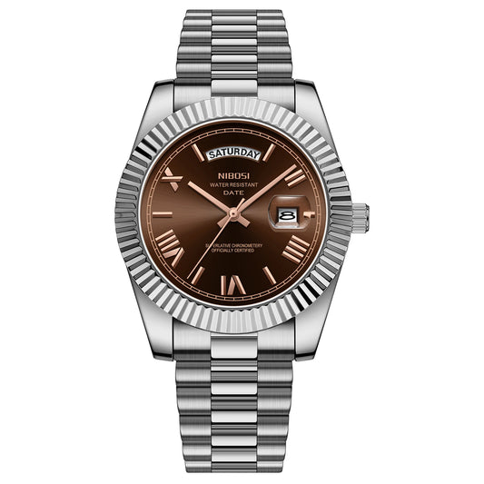 NIBOSI Brown Watch