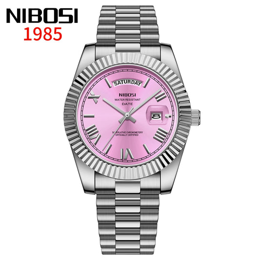 NIBOSI Bright Pink Watch